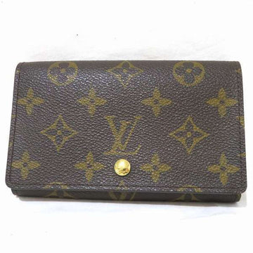 LOUIS VUITTON Monogram Portomonevier Tresor M61730 Bifold Wallet Unisex