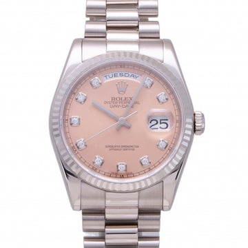 ROLEX day date 118239G pink dial watch men