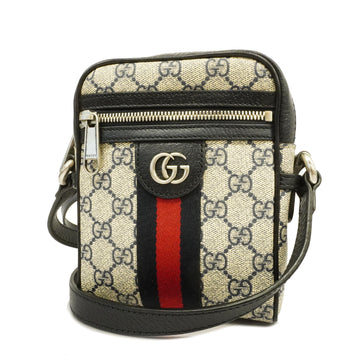 GUCCIAuth  Ophidia 517350 Women's GG Supreme Shoulder Bag Navy