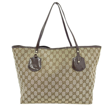 Gucci GG Canvas Tote Bag Brown 211975 002122 Logo