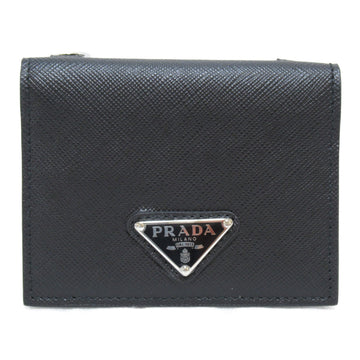 PRADA Card Case with Strap Black leather Safiano 2MR035QHHF0002