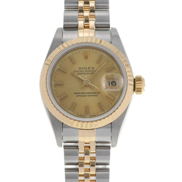 ROLEX Datejust 69173 Ladies YG/SS Watch Automatic Winding Champagne Dial