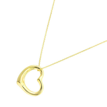 TIFFANY&Co. Open Heart 22mm Necklace 40cm K18 YG Yellow Gold 750