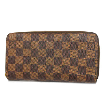 LOUIS VUITTONAuth  Damier Zippy Wallet N41661 Unisex Long Wallet