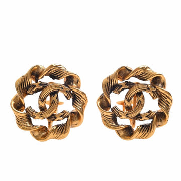 CHANEL Cocomark earrings gold ladies