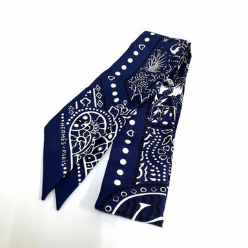 HERMES Twilly Between the Sky and Sea Brand Accessories Mufflers/Scarves Women's