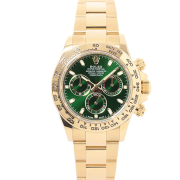 ROLEX Daytona 116508 Random Number Roulette Chronograph Men's Watch Green Dial K18YG Yellow Gold Automatic