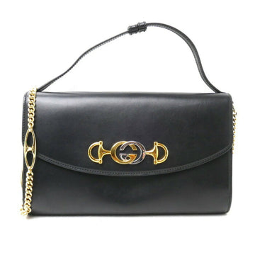 GUCCI Zumi Chain 2Way Shoulder Bag Black 572375 Women's