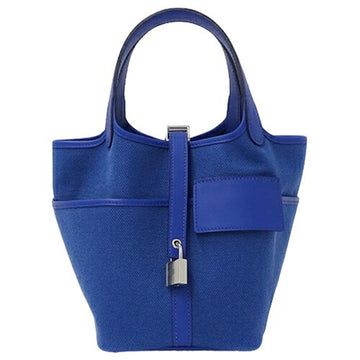 HERMES Picotin Lock Cargo PM Swift Towar Goelan Blue Royale Bag Women's Handbag Tote U Engraved