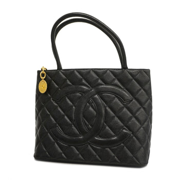 CHANELAuth  Reprint Tote Women's Caviar Leather Tote Bag Black