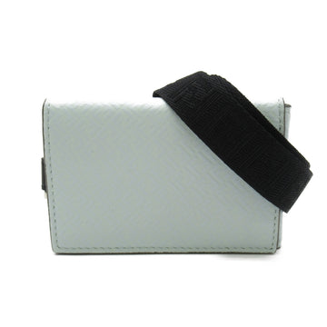 FENDI Neck Card Case Blue Calfskin [cowhide] 7M0321