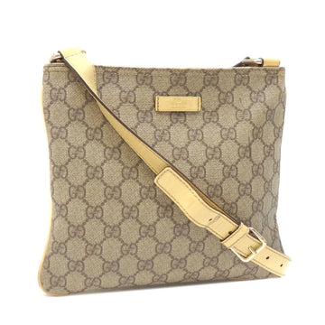 Gucci Shoulder Bag GG Supreme Women's Beige PVC 201538 204046