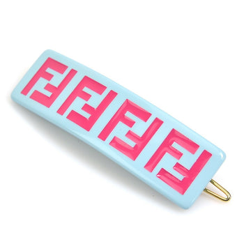 FENDI barrette hairpin plastic light blue x pink kids