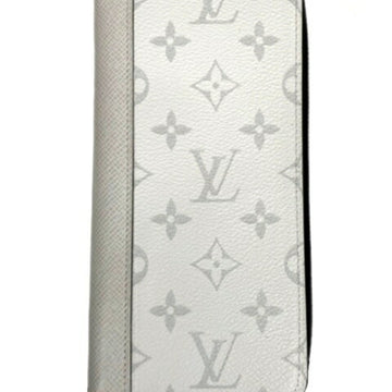 LOUIS VUITTON Zippy Wallet Vertical M30446 RFID IC Chip Monogram Taigarama White Long Round Men's