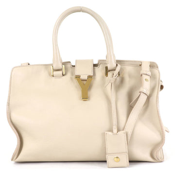 SAINT LAURENT handbag shoulder bag baby cabas leather light beige ladies 311210