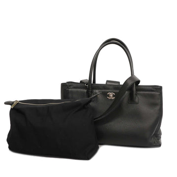 CHANELAuth  Executive Tote Women's Leather Tote Bag Black