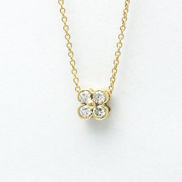 TIFFANY Bezel Set Necklace Yellow Gold [18K] Diamond Men,Women Fashion Pendant Necklace [Gold]
