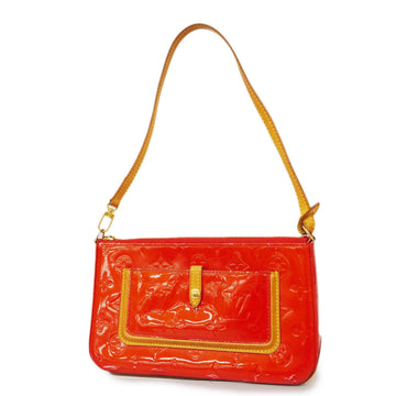 LOUIS VUITTONAuth  Monogram Vernis Mallory Square M91295 Women's Handbag Rouge