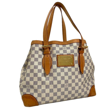 LOUIS VUITTON Tote Bag Damier Azur Hampstead MM N51206 Canvas White Women's