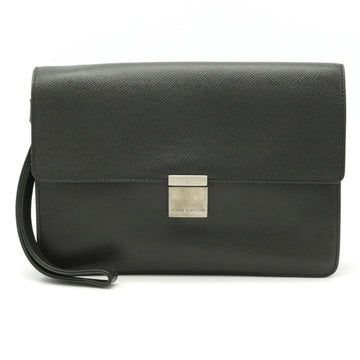 Louis Vuitton Taiga Celenga Second Bag Clutch Leather Ardoise Black M30782