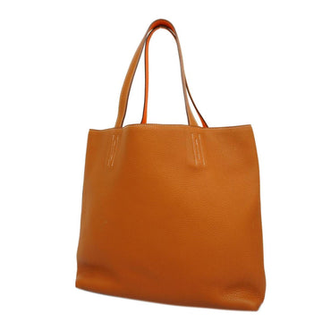 HERMES tote bag double sense N stamp Taurillon Clemence orange gold ladies