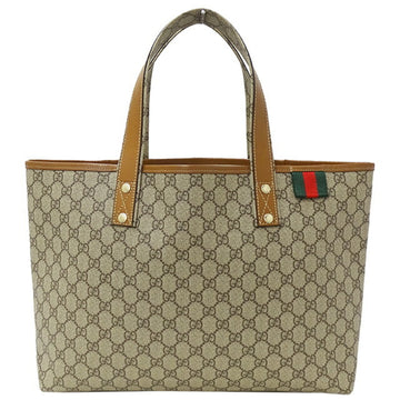 GUCCI bag ladies men sherry line tote GG supreme canvas brown 211134