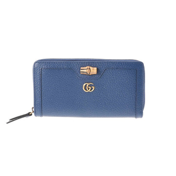 GUCCI Continental Blue 658634 Ladies Leather Long Wallet