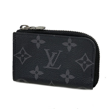 LOUIS VUITTON Wallet/Coin Case Monogram Eclipse Portomone Jules M63536 Black Men's