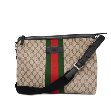 GUCCI Shoulder Bag GG Supreme Sherry Line 523335 Black Ladies