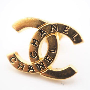 CHANEL 98A Coco Mark Earrings Gold Unisex