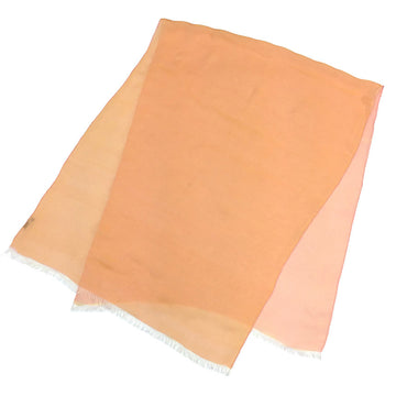 HERMES Stole Shawl Scarf Muffler Silk Bicolor H Women's Pink Orange