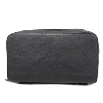 LOUIS VUITTON Clutch Bag Damier Graphite Zippy XL N61254 Onyx Men's