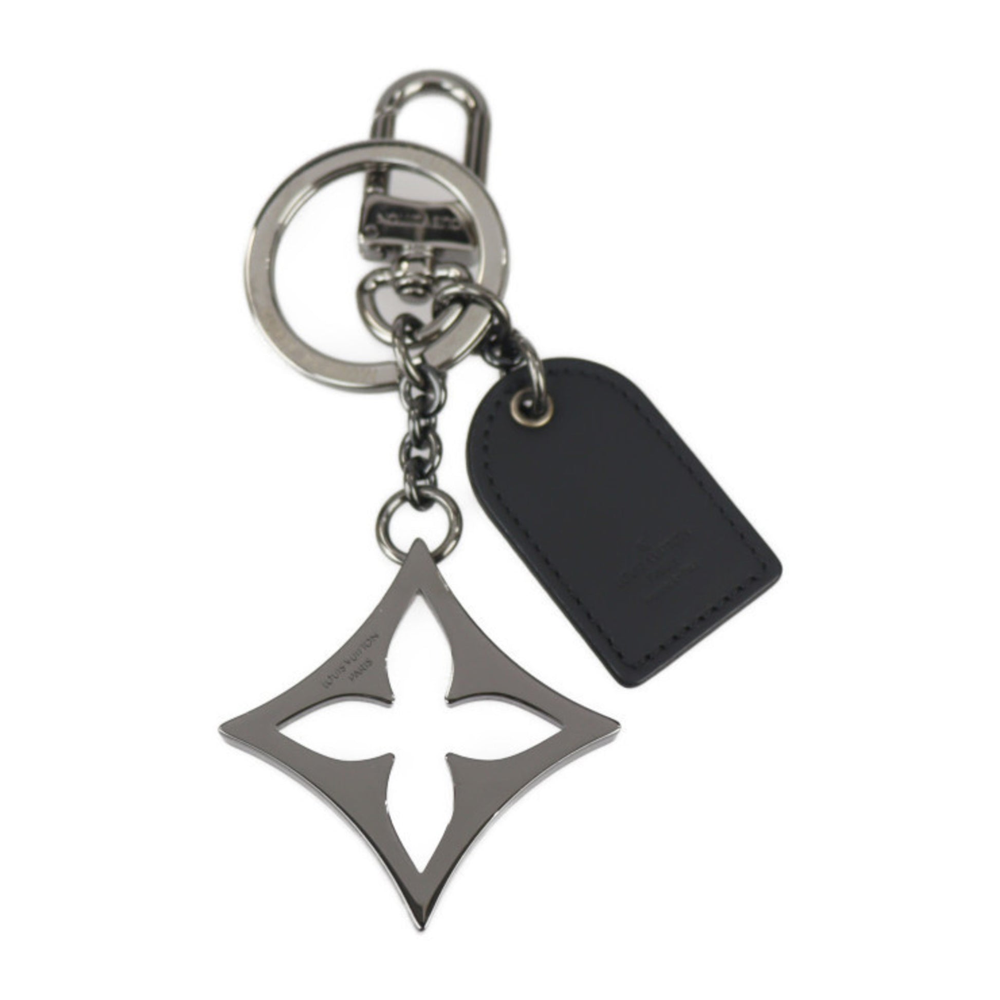 LOUIS VUITTON Bag charm key holder ring chain AUTH Porto cle glitter mirror  ball