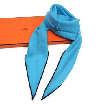 HERMES Rosange PM scarf cashmere blend light blue