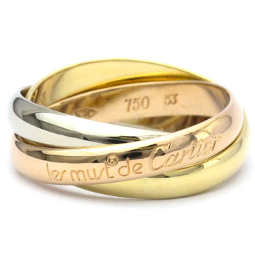 CARTIER Trinity Pink Gold [18K],White Gold [18K],Yellow Gold [18K] Fashion No Stone Band Ring Gold