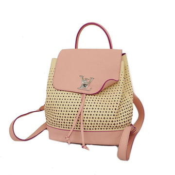 LOUIS VUITTON Rucksack Taurillon Rock Me Backpack M54577 Pink Ivory Ladies