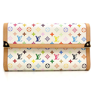 Louis Vuitton Porto Tresor International Women's Trifold Wallet M92659 Monogram Multicolor Bron