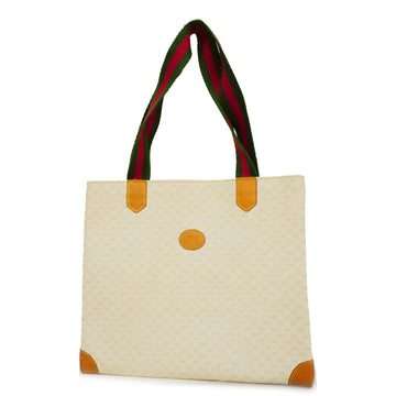GUCCIAuth  Sherry Line Tote Bag Micro GG Women's PVC,Leather Brown,Ivory