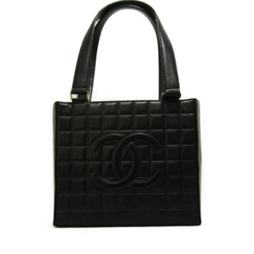 CHANEL Choco Bar Tote Bag Black leather