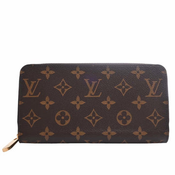 LOUIS VUITTON Monogram Zippy Wallet Round Zipper Long M42616 Brown Women's