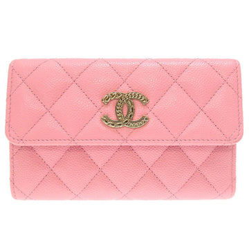 CHANEL Medium Flap Caviar Skin Pink Matelasse 2