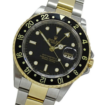 ROLEX GMT Master II 16713 P No. Watch Men's Date Automatic Winding AT Stainless SS Gold YG Two Tone Overhauled/Polished