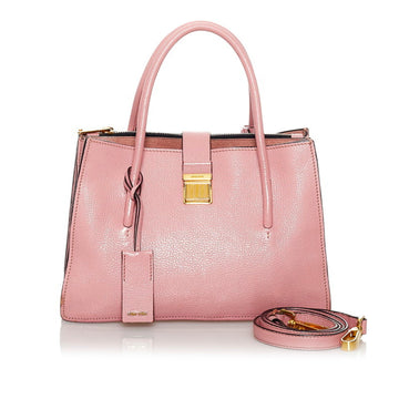 Miu Miu Miu handbag shoulder bag pink leather ladies MIUMIU