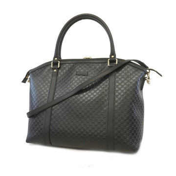 Gucci 2way Bag Micro Gucci Shima 449658 Leather Black Gold Metal