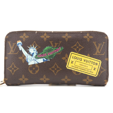 LOUIS VUITTON M62149 World Tour Zippy Wallet Round Zipper Monogram Long Brown Unisex