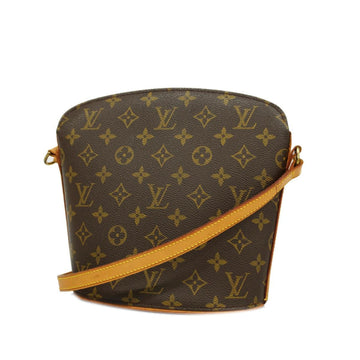 LOUIS VUITTON Shoulder Bag Monogram Drouot M51290 Brown Ladies