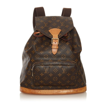 Louis Vuitton Monogram Montsouris GM Rucksack Backpack M51135 Brown PVC Leather Ladies LOUIS VUITTON