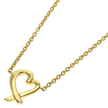TIFFANY Loving Heart Necklace K18 Yellow Gold Women's &Co.