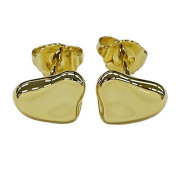 TIFFANY&Co. Earrings Women's Elsa Peretti Full Heart Yellow Gold Polished