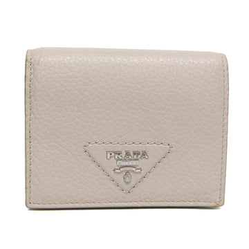PRADA Women's Leather Long Wallet [bi-fold] Beige Pink